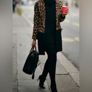 Zara women leopard coat